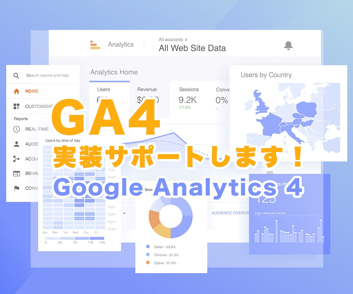 GA4の実装サポートをいたします GA4を導入し、Webサイトの最適化を！ イメージ1
