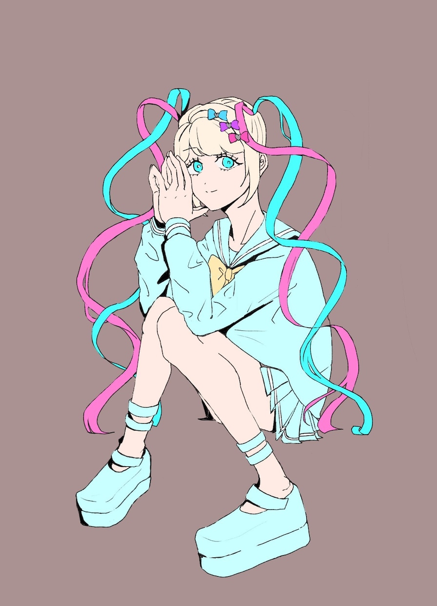 TRPGやゲームなどに使える立ち絵描きます 全身の立ち絵に三つの表情差分お付けします！ イメージ2