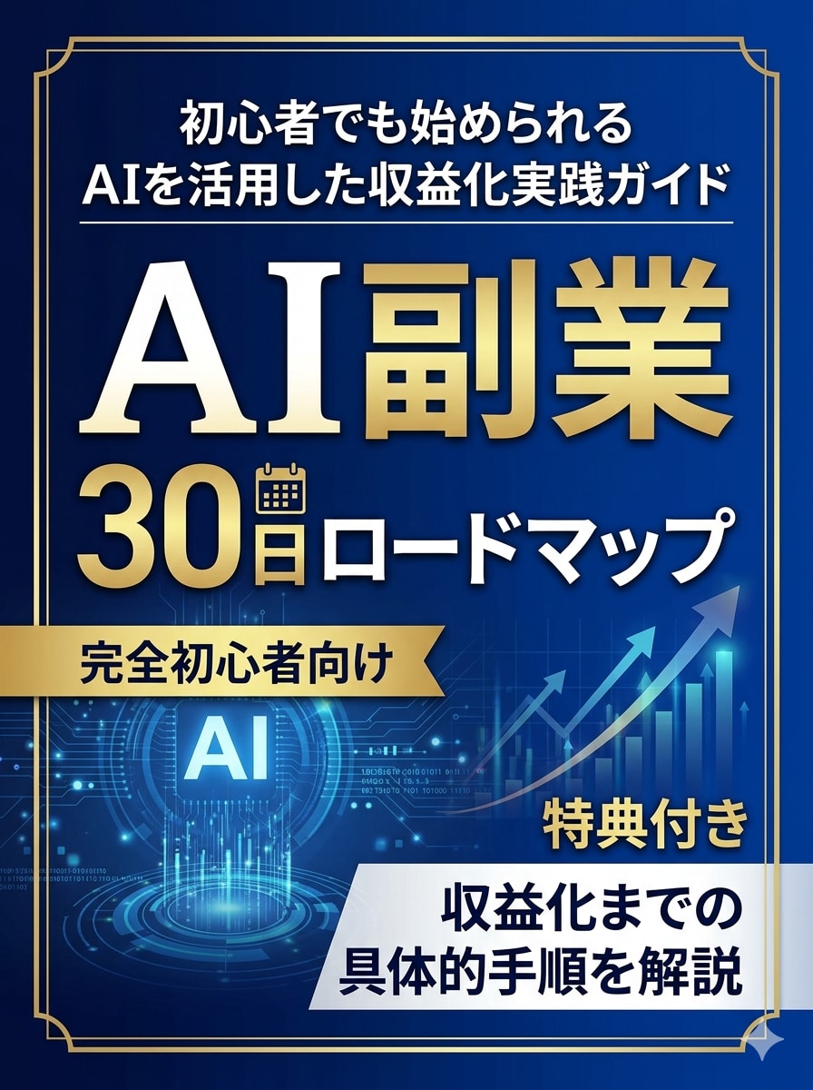 AI副業30日ロードマップを提供します 初心者向けAI副業の始め方を解説 イメージ1