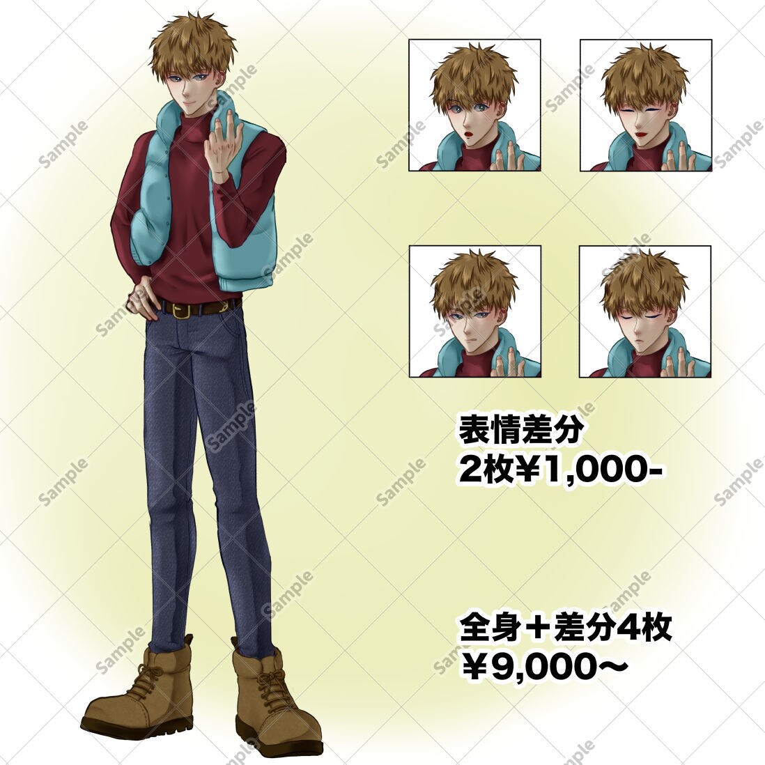 アイコン〜一枚絵までカッコいい男女描きます SDキャラ〜8頭身まで幅広く。お気軽にご相談ください イメージ4