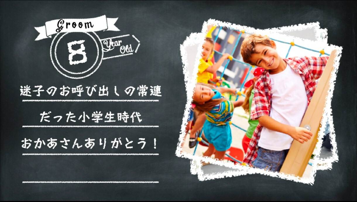 黒板風♡感動のプロフィールムービーを制作します おしゃれなカフェボードでふたりの思い出を届けます！ イメージ3