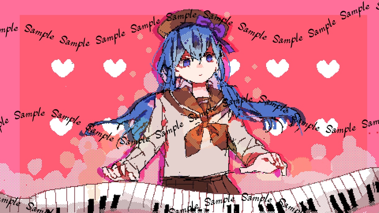 ピクセルアート・ドット絵やGIFアニメ描きます エモ可愛い少しアンニュイなドット絵/簡単なアニメも描けます イメージ9