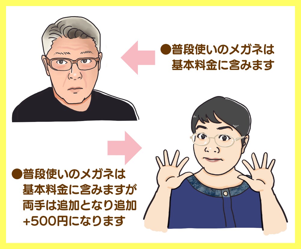 自社チラシに使えるスタッフなどの似顔絵描きます 写真なしで伝わるスタッフ紹介イラストで親近感グっとアップ！ イメージ4