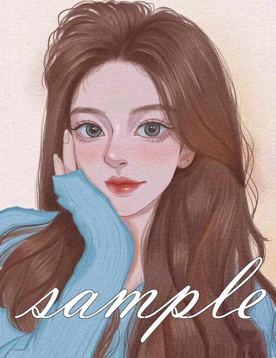 綺麗な夢絵/SNSアイコン/似顔絵を描きます ２種類違う雰囲気のタッチがあります！お好みのイメージを！ イメージ5