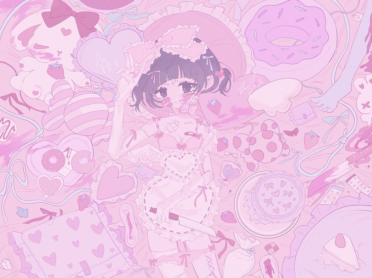イラストを描きます ♡甘くてかわいくて危ない、そんな女の子のイラストを描きます♡ イメージ1