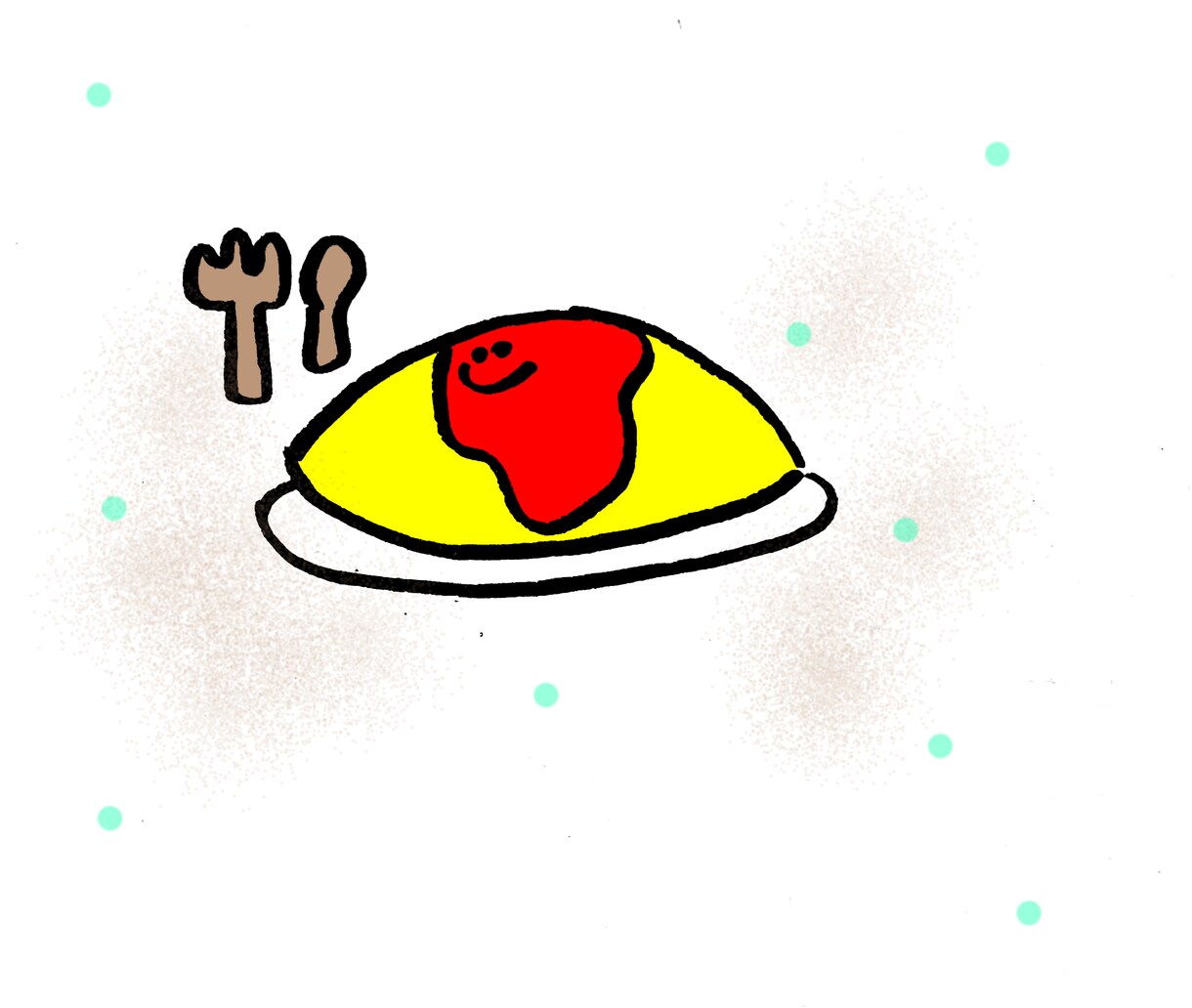 ゆるかわ食べ物キャラクター・SNSアイコンます あなたの好きな食べ物を、笑顔のキャラクターにします♪ イメージ8