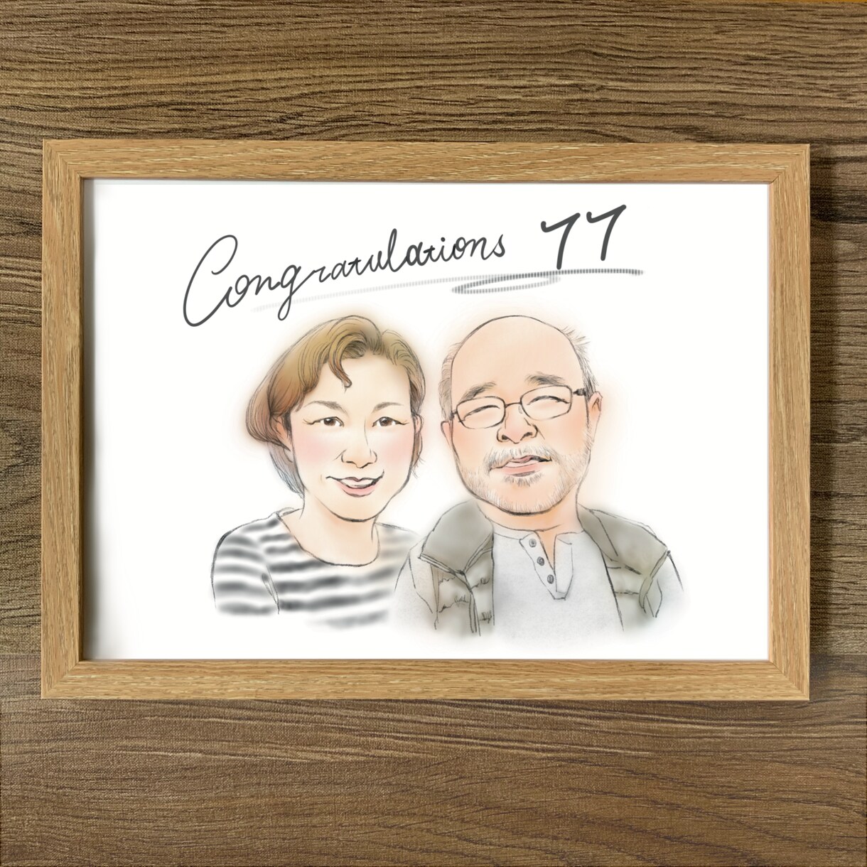 還暦祝いにも！記念日にぴったりの似顔絵描きます A4サイズ似顔絵♪シンプルかわいい愛されプレゼント イメージ3