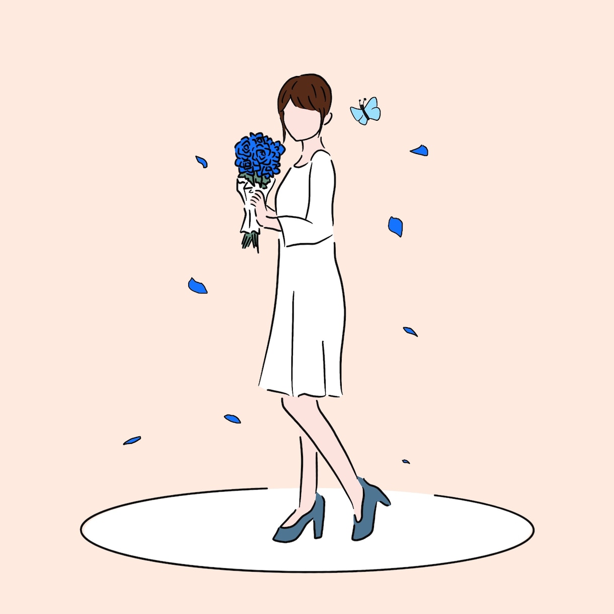 シンプル線画イラスト人物似顔絵描きます アイコン 待受 プレゼント 記念日 誕生日 結婚式に イメージ3