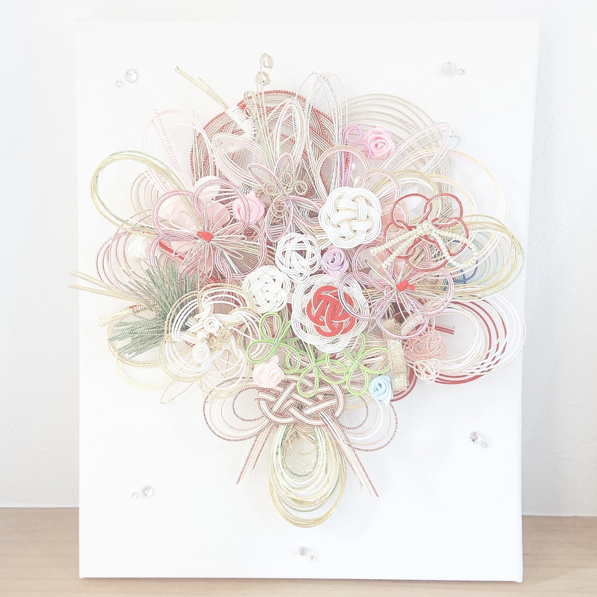 ご祝儀袋をリメイクしてキャンバスアートを作成します 結婚式の思い出を世界に一つだけの特別な花束へ イメージ1