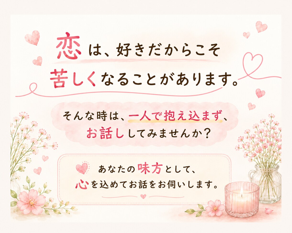 好きだから、苦しくなることもあります ひとりで抱え込まず、お話しください イメージ4