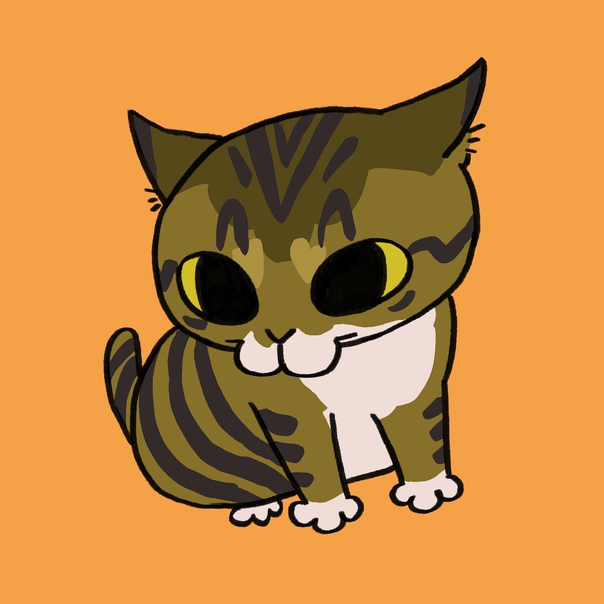 猫ちゃんの愉快な似顔絵を描きます 走り回ってる様なアグレッシブから凛としたおすましまで イメージ3