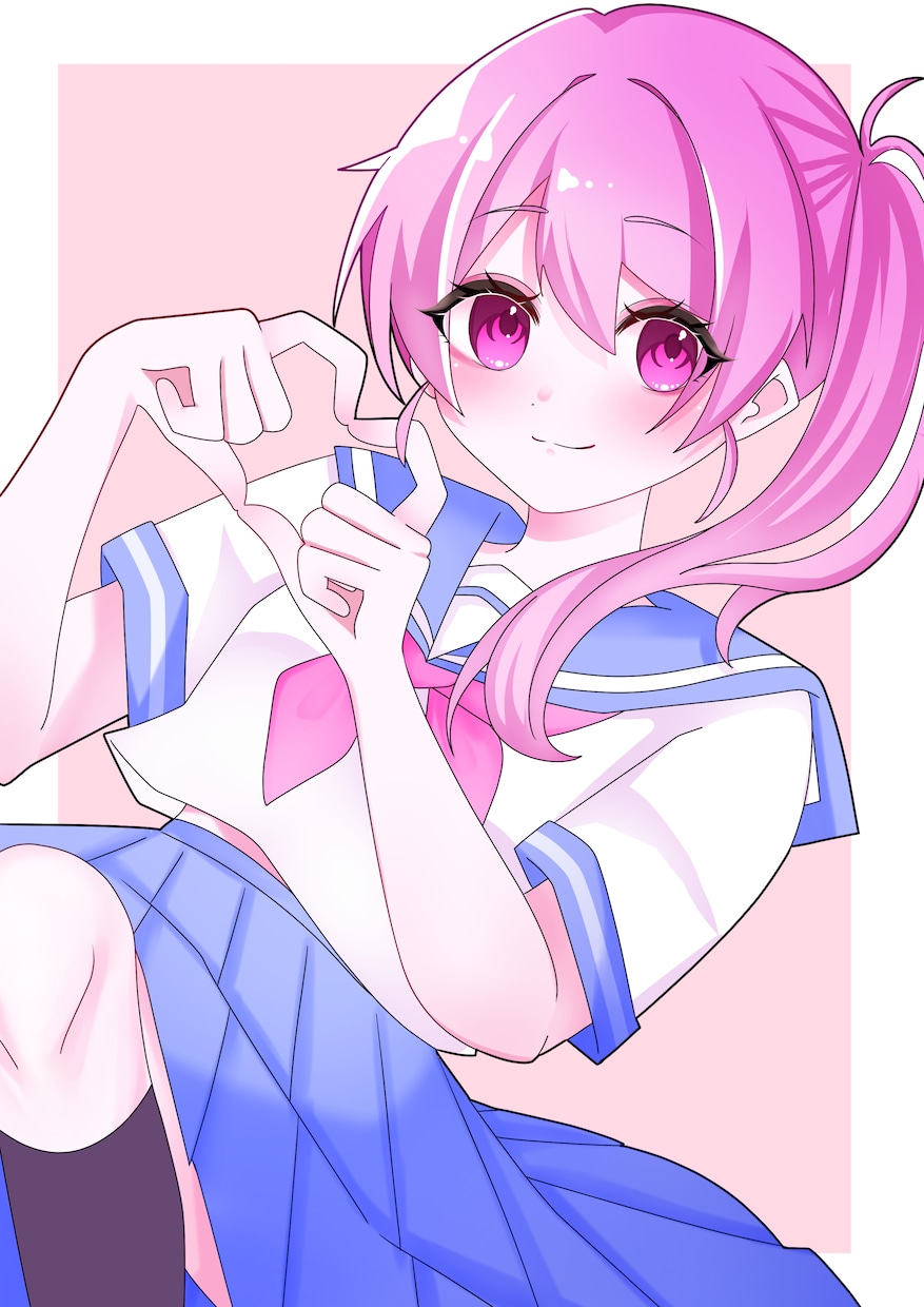 A4サイズの可愛いイラスト描きます アニメ塗りで可愛いイラストを描かせていただきます！ イメージ1