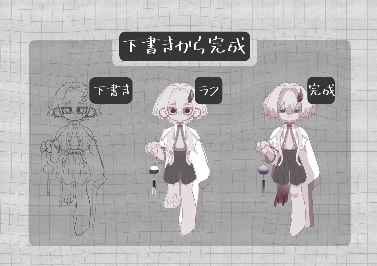TRPG・ゲームの立ち絵作成します シンプルでかわいい子を描きます イメージ4