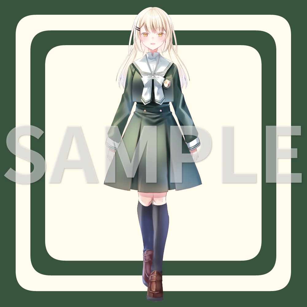 表情パーツ分け済制服お嬢様の立ち絵を販売します パーツを組み合わせて自由に表情差分を作れます イメージ6
