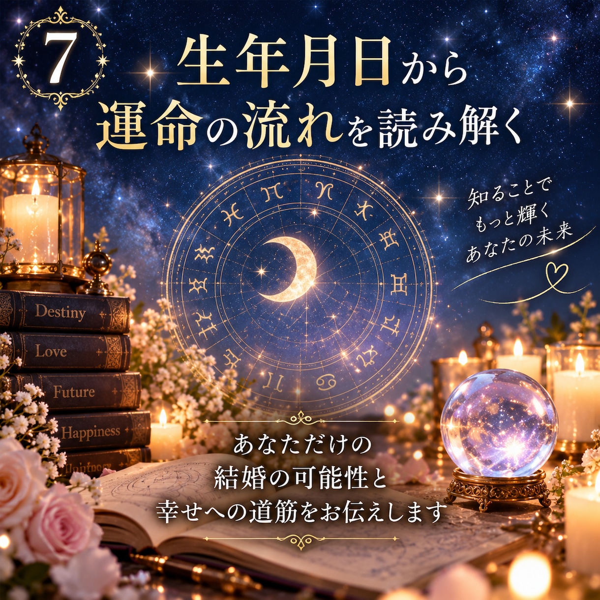 結婚総合鑑定♡結婚時期と運命のお相手を視ます 「いつ結婚する？運命の相手と幸せな未来を視抜きます」 イメージ8