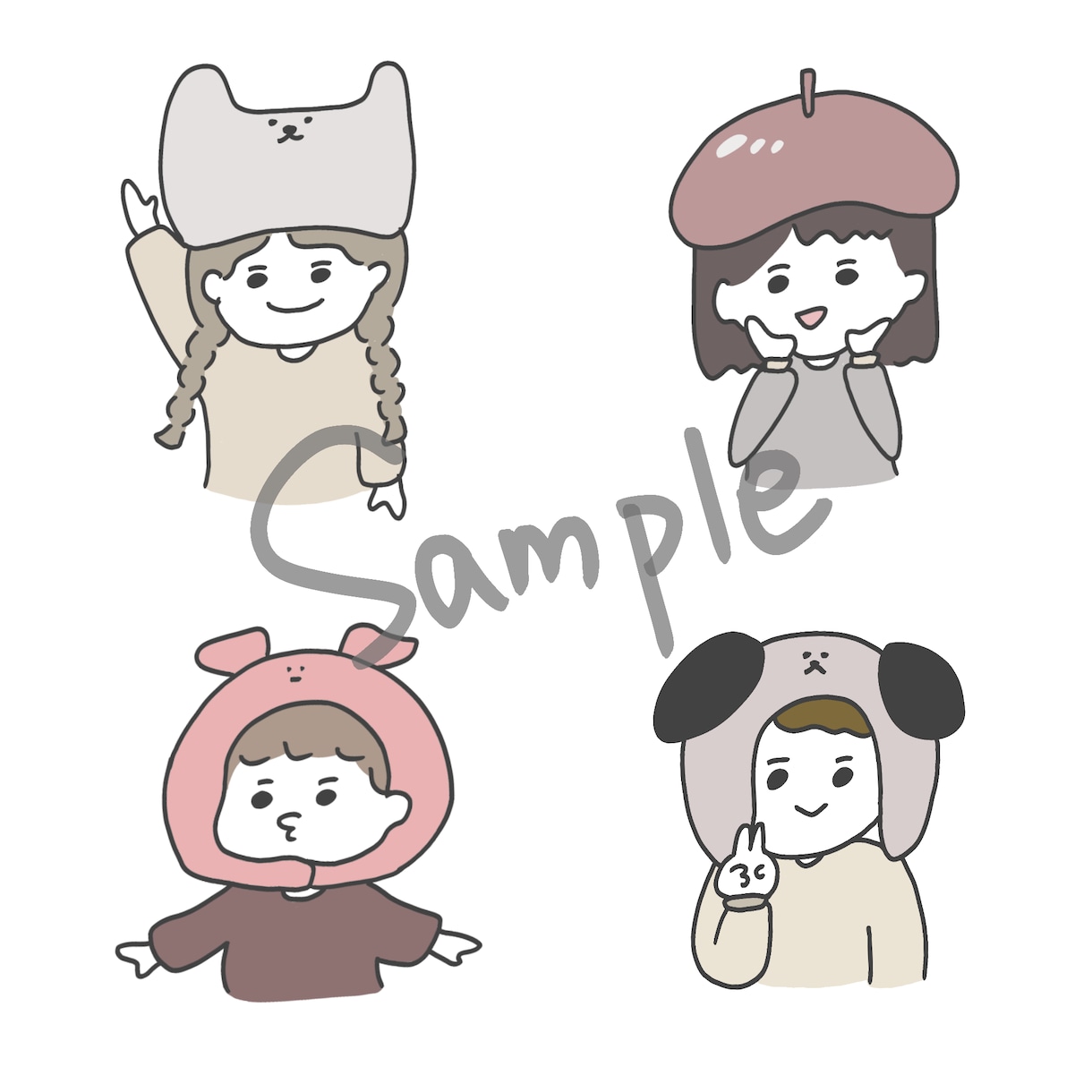 最短即日であなただけのゆるかわアイコンを描きます あなたのSNSアイコンを可愛くアレンジしてみませんか？ イメージ2