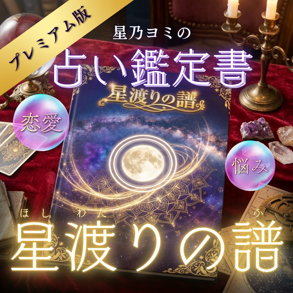 星渡りの譜｜占い恋愛鑑定書｜特別な冊子送付します 星乃ヨミが持てるすべてを注ぎ込んだ 最上位の特別鑑定書です。 イメージ1