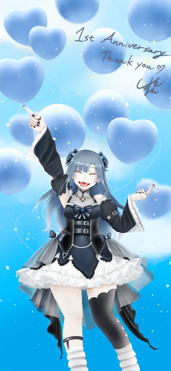 ダークポップなイラスト作成致します Vライバーさん達の1枚絵やアイコンを作成致します！ イメージ2