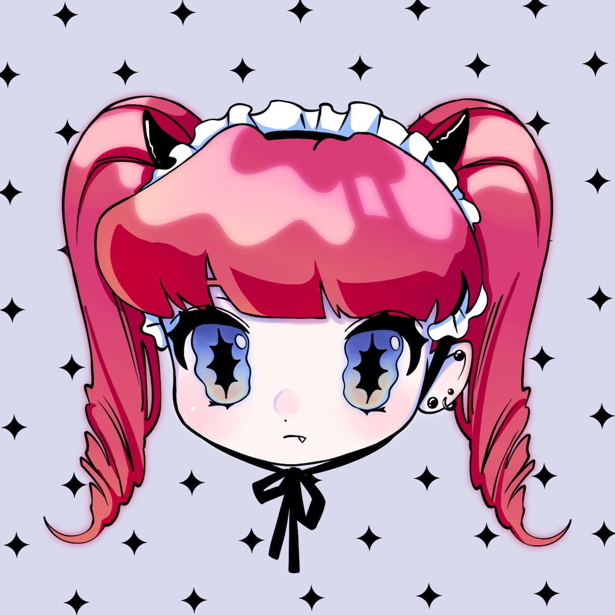 個性抜群！❤︎可愛いデフォルメアイコン描きます ✝️派手な色彩とちょっぴり闇を感じる可愛さ✝️ イメージ1
