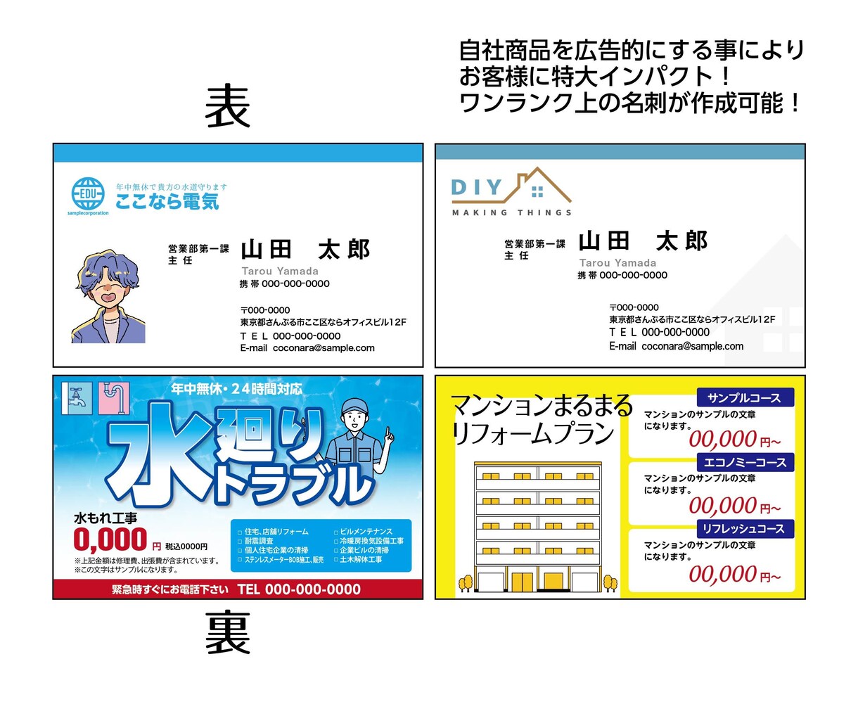 ショップカード・名刺裏面を広告にします 名刺はもはやチラシと同じ！オリジナル名刺作成いたします イメージ2