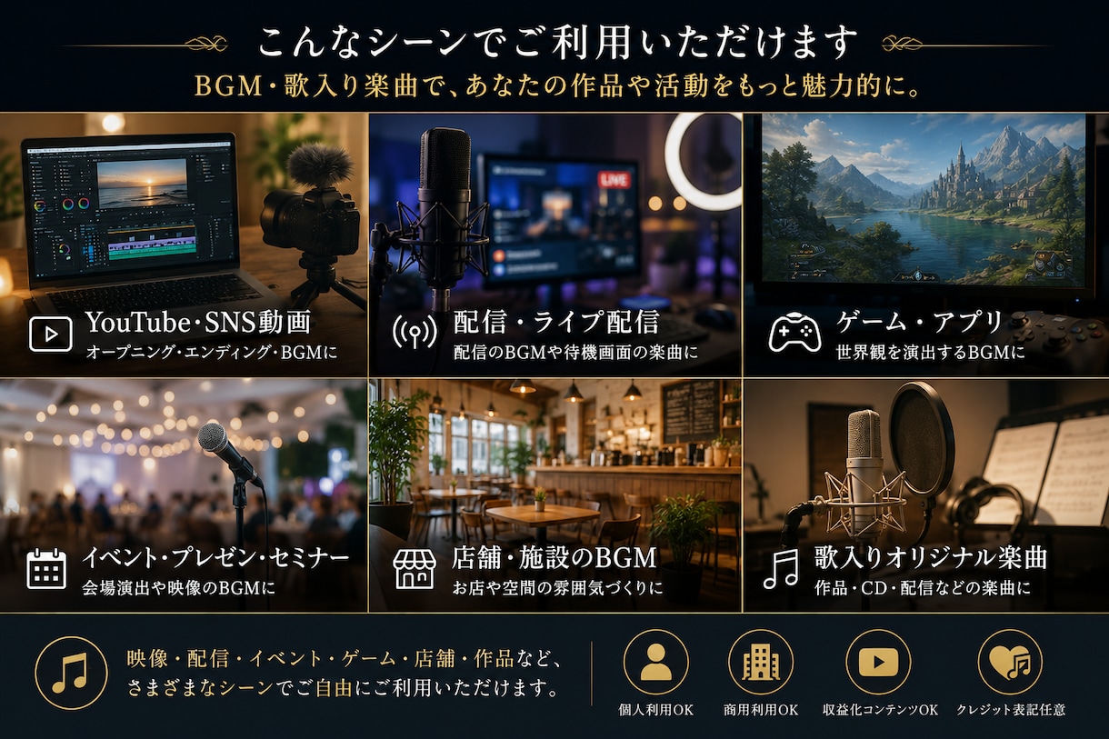 生成AIでBGM・歌入りオリジナル楽曲を制作ます あなたの世界観へ、しっくりくる音を見つけませんか？ イメージ2