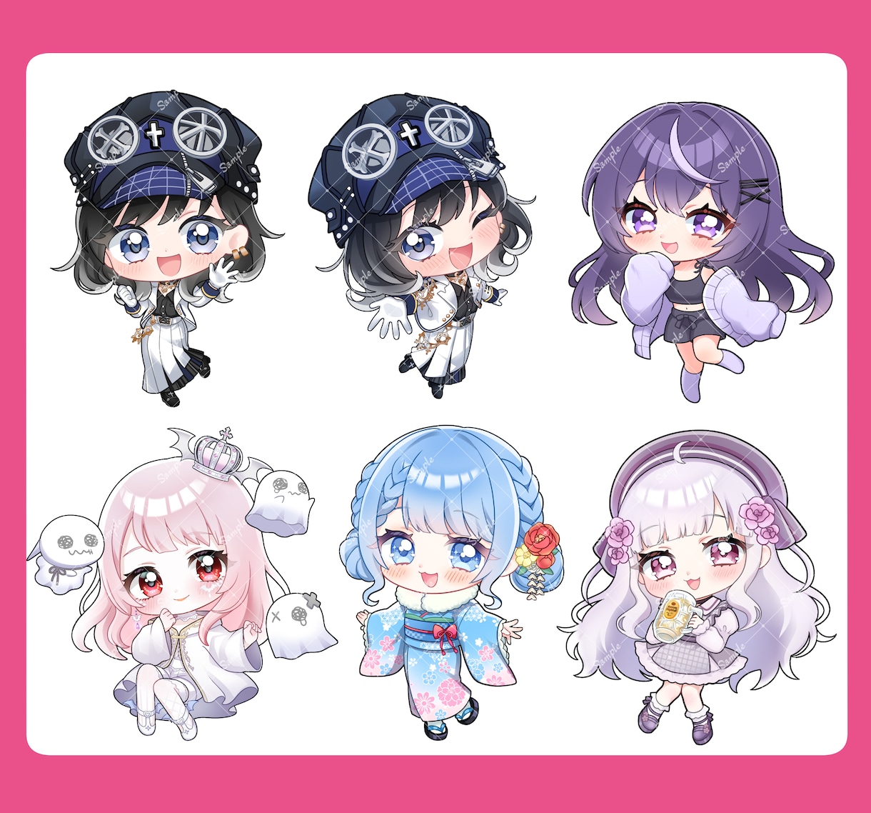 可愛いミニキャラ・ちびキャラ・SDイラスト描きます 商用利用OK◎SNSアイコンや配信の立ち絵、グッズ、などに イメージ7