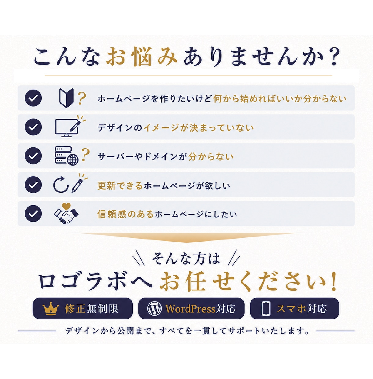 ワードプレスで企業・店舗のホームページを制作します 5ページ・スマホ対応・基本SEO・公開まで丁寧にサポート イメージ2