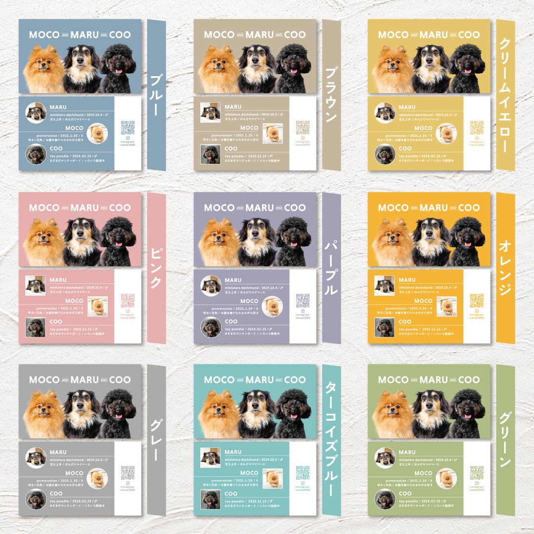 ３頭限定×シンプルが可愛いペット名刺制作します 印刷代込み100枚！オフ会・イベントで大活躍♩ イメージ3