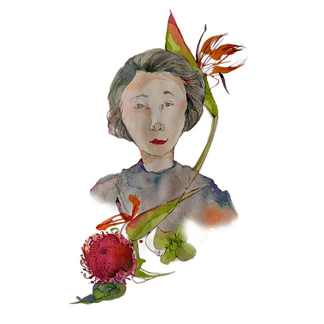 修正無料　母の日似顔絵＆お花イラスト描きます お母様と雰囲気に似合うお花でデザインいたします イメージ1