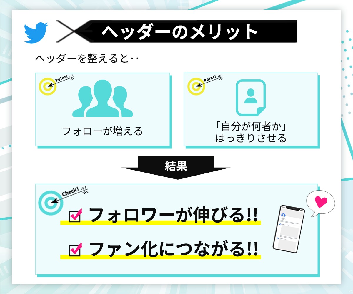 100件以上作ったプロが伸びるXヘッダーを作ります 【累計100件突破】フォロー率を高めるヘッダー作ります！ イメージ3