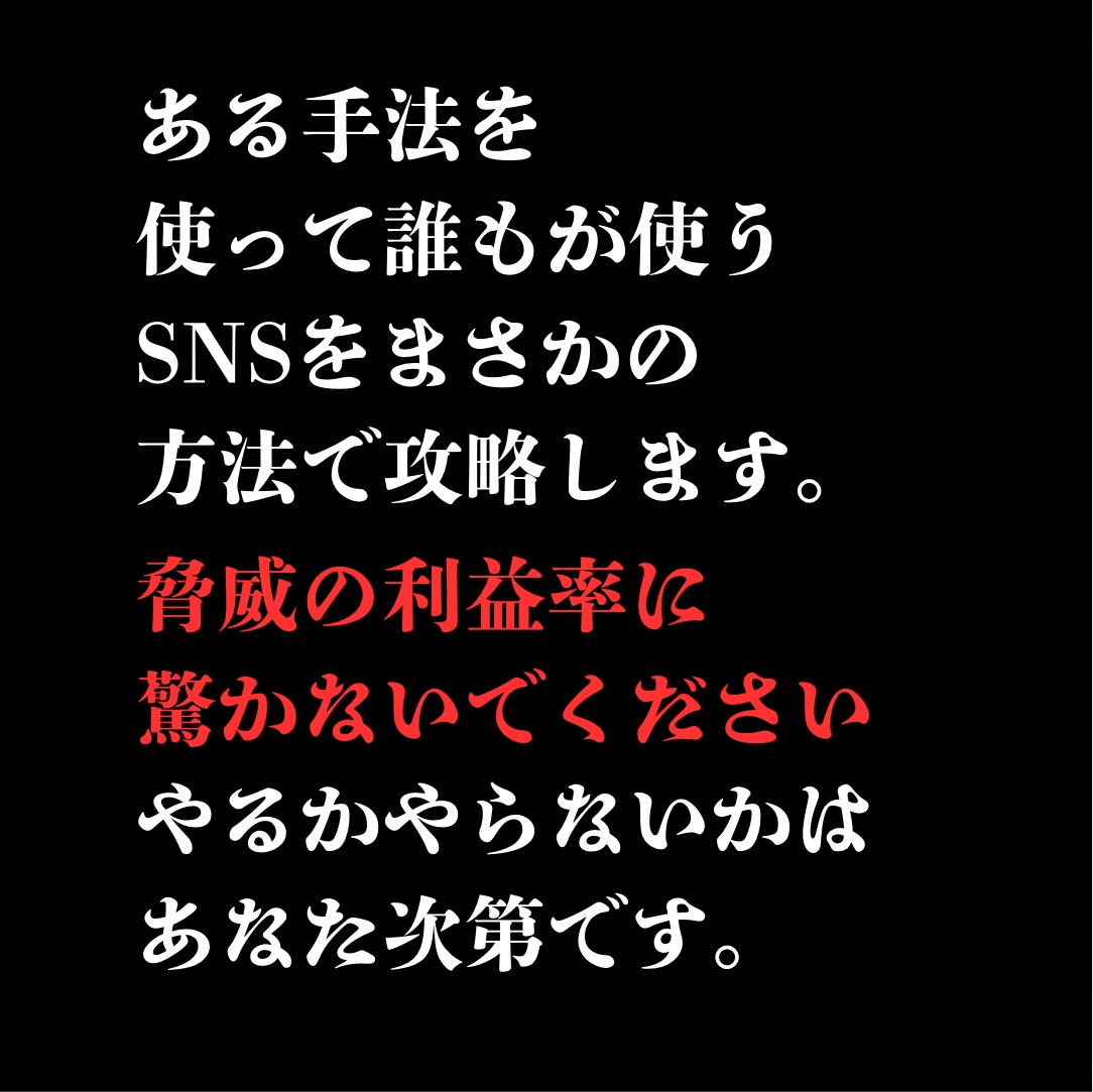 誰もが使うSNSでのまさかの裏技を教えます 裏SNS完全攻略！SNSの裏を突いた圧倒的ビジネスをあなたに イメージ2
