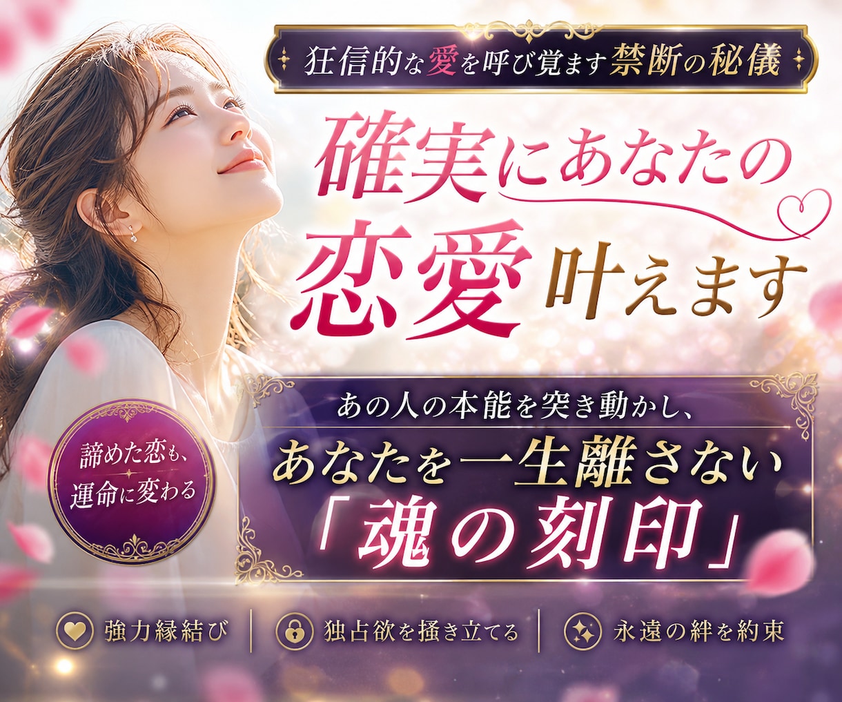 狂おしいほど愛される魂の秘儀。あなたの恋愛叶えます 振り向いてほしい。お相手が振り向いてくれないと感じる方へ イメージ1