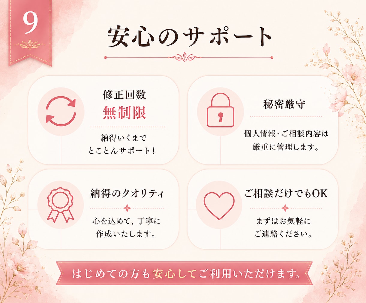 想いを置き去りにしないホームページ文章作成します あなたの想い×お客様目線で、納得できる言葉に。LPなど可能 イメージ9