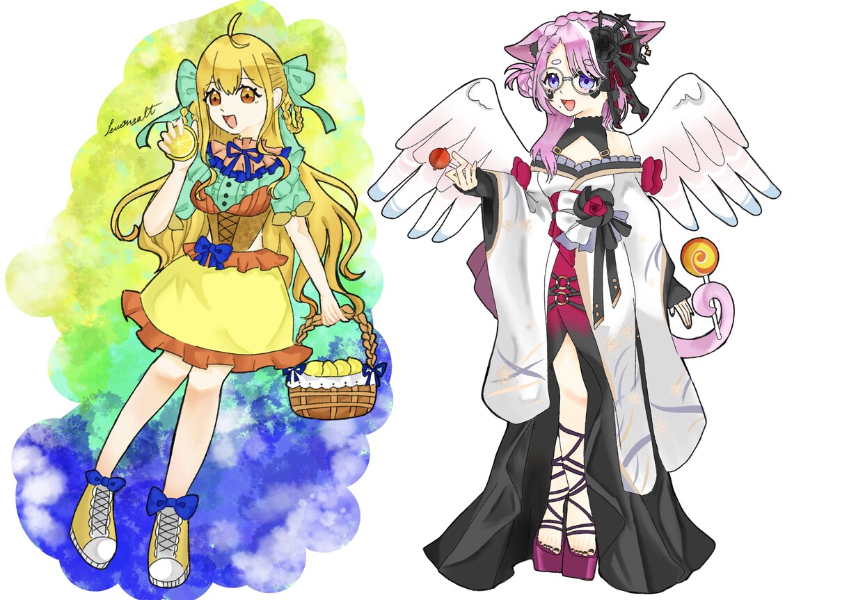 ポップでかわいい女の子描きます 鮮やかで可愛いイラストをご希望の方に思い描く形で提供します イメージ5