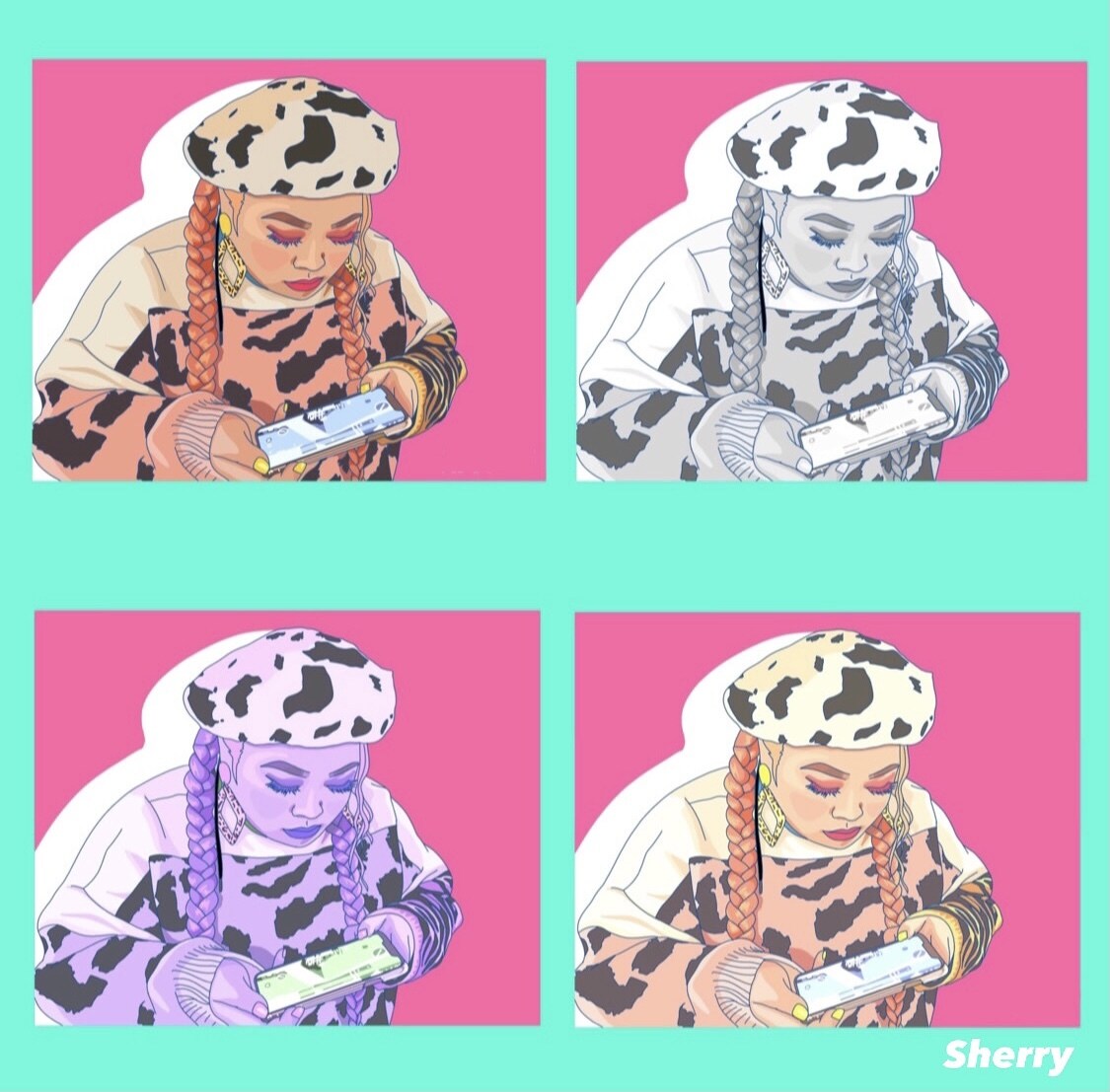 お洒落でPOPな似顔絵描きます SNSアイコンやプレゼントに最適♪ウェルカムボードにも♪ イメージ2