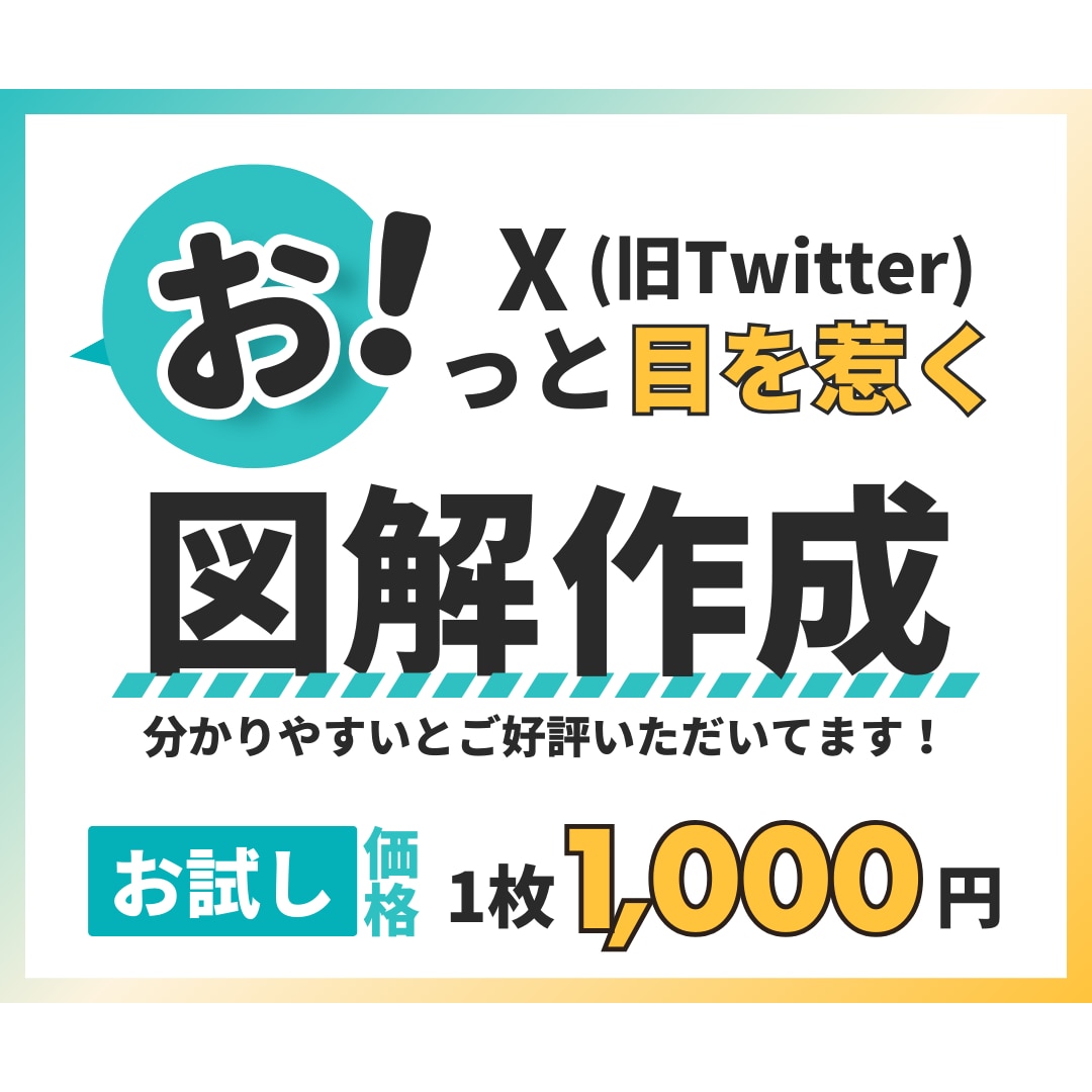 初回お試し☆X(Twitter)の図解作成します お！っと目を惹く・分かりやすい図解 イメージ1