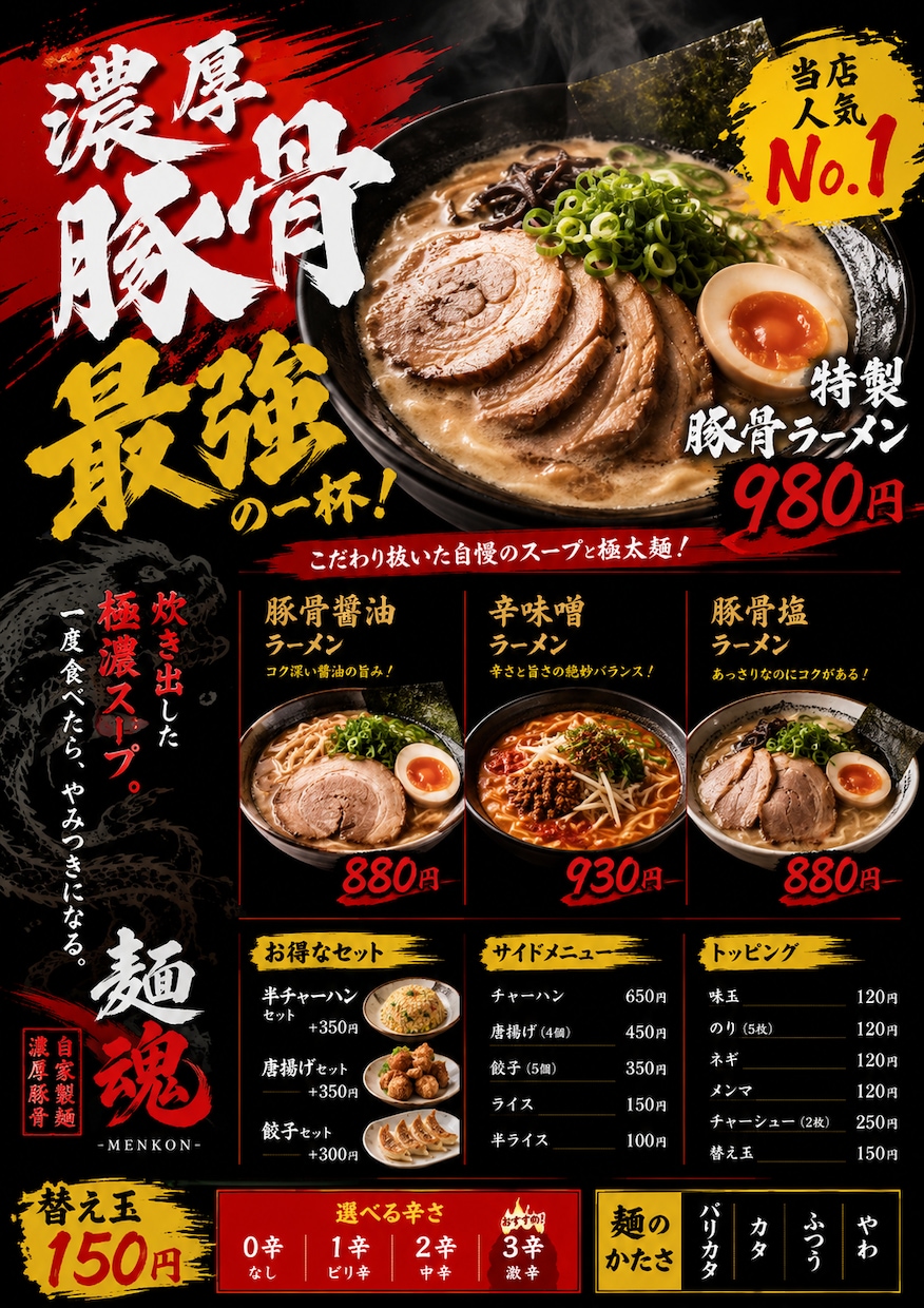 格安！！オシャレで目を引くメニュー表を制作します 美大で学んだデザイン力×短時間で高品質に制作 イメージ10