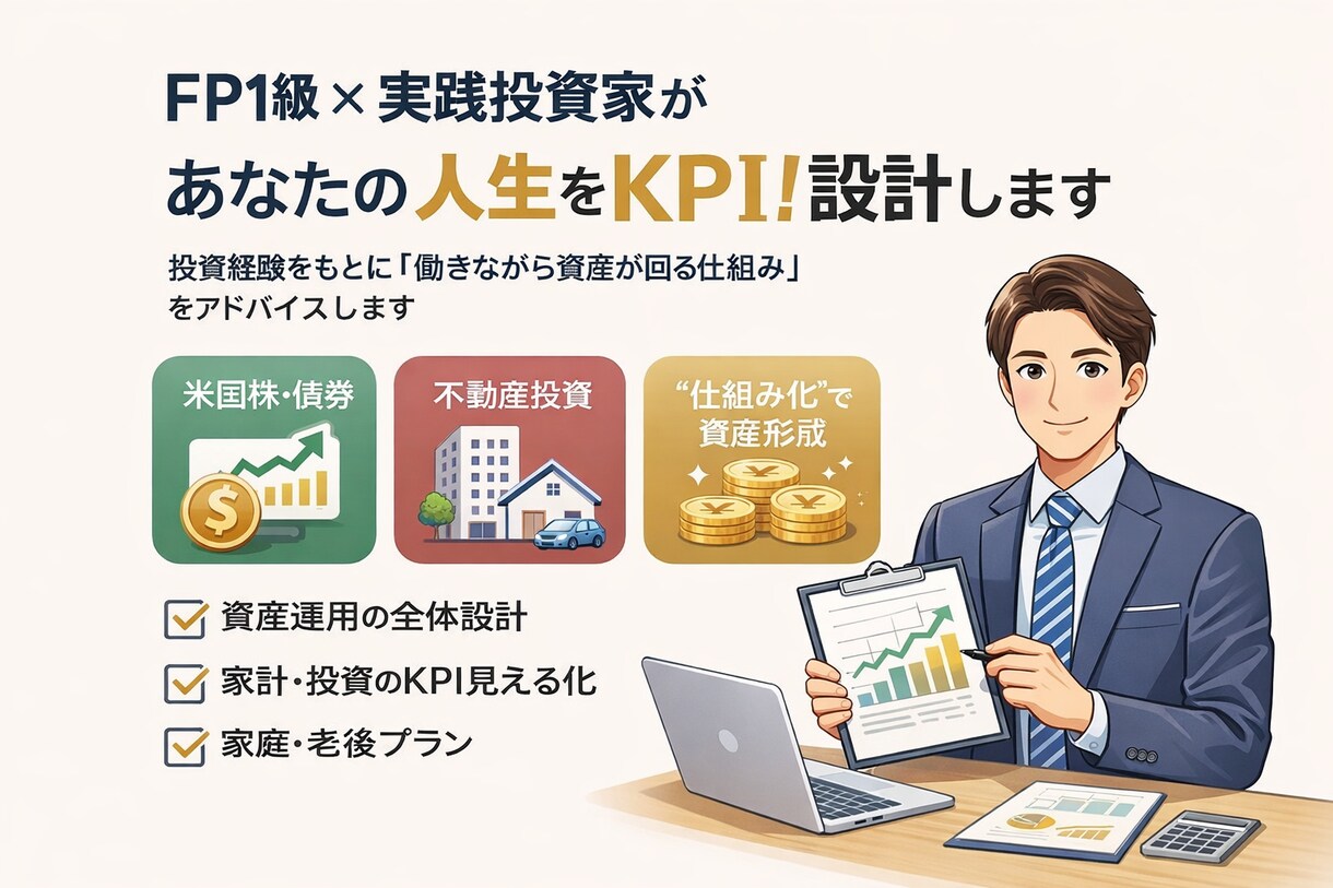 株×不動産で資産設計します 働きながら資産が回る仕組みを設計 イメージ1