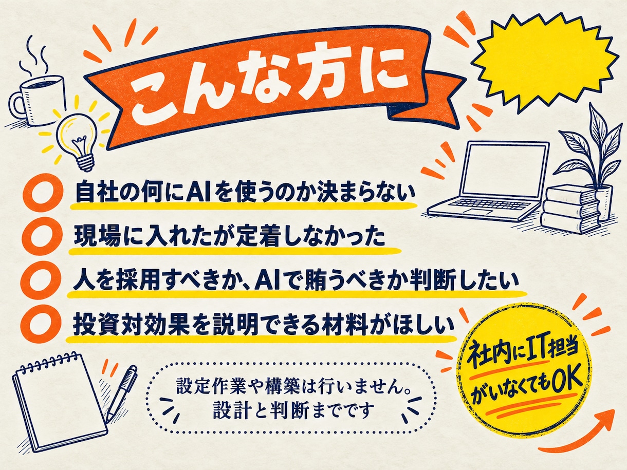 経営者向けにAI導入の全体設計をします AI15体で会社を回す経営者が、御社の設計図を描きます イメージ7
