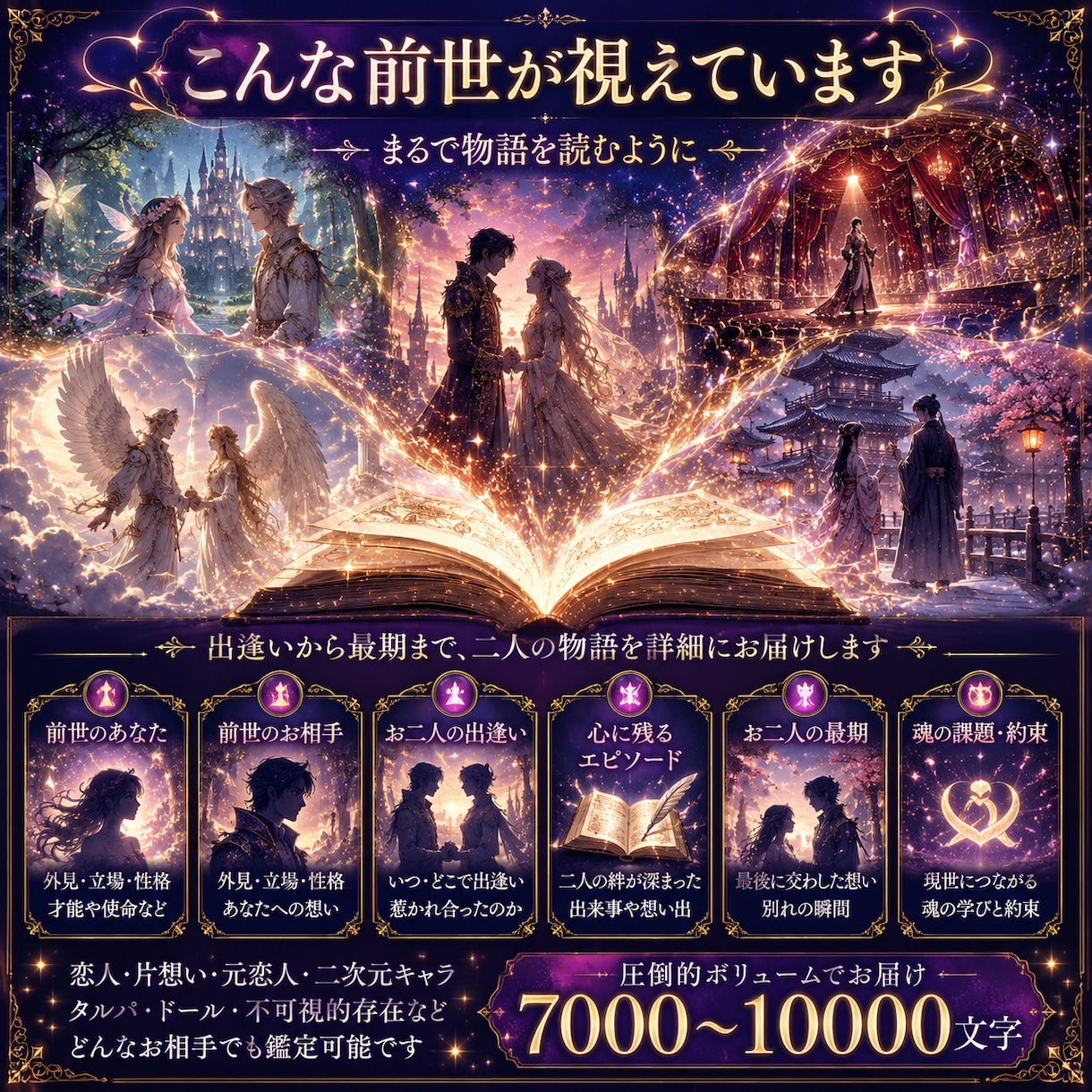 恋人、片想い、二次元、不可視との前世詳細鑑定します 前世について深く知りたい方にオススメの大ボリューム鑑定 イメージ2