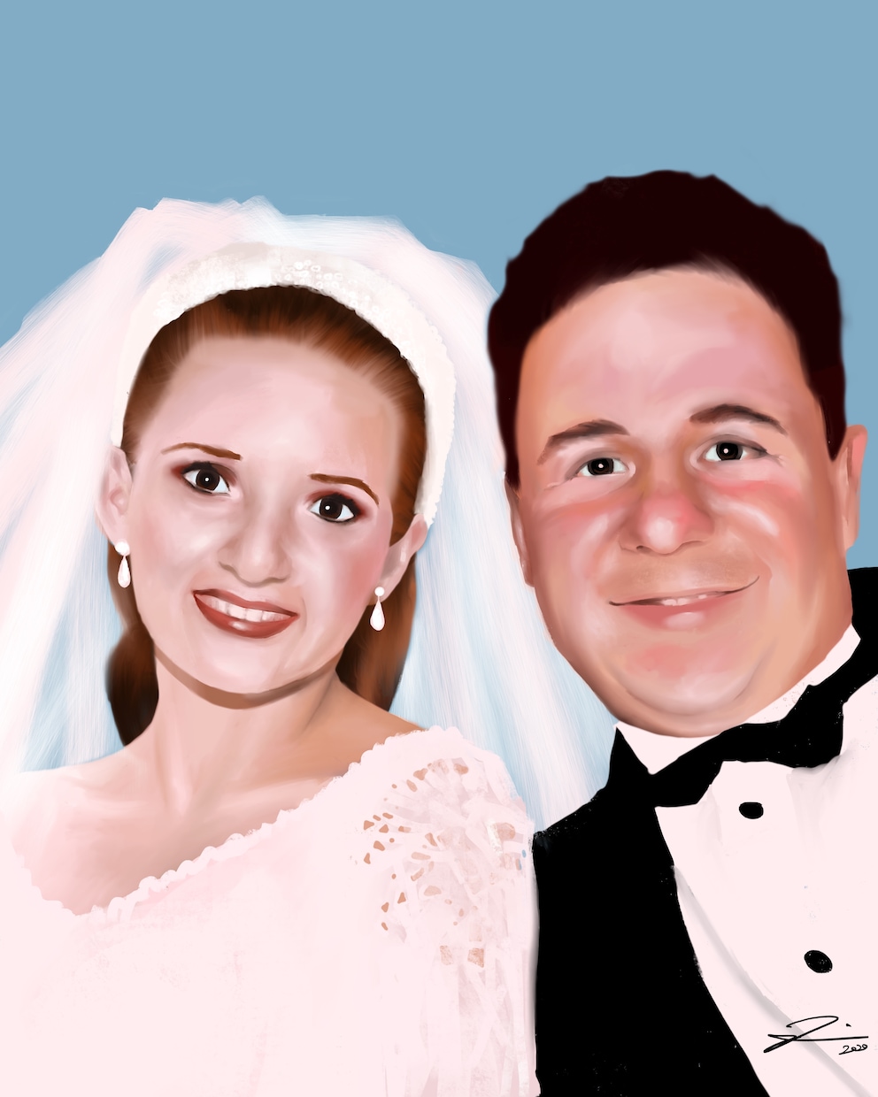 あなたの大切な写真をお洒落な油絵風イラストにします 記念日やプロフ画、ギフトや結婚式のウェルカムボードに最適 イメージ2
