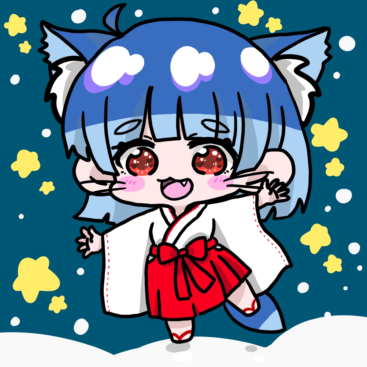 ぷにぷにで可愛いちびキャラのイラストを描きます 一枚絵、アイコン、グッズなどに！！ イメージ2