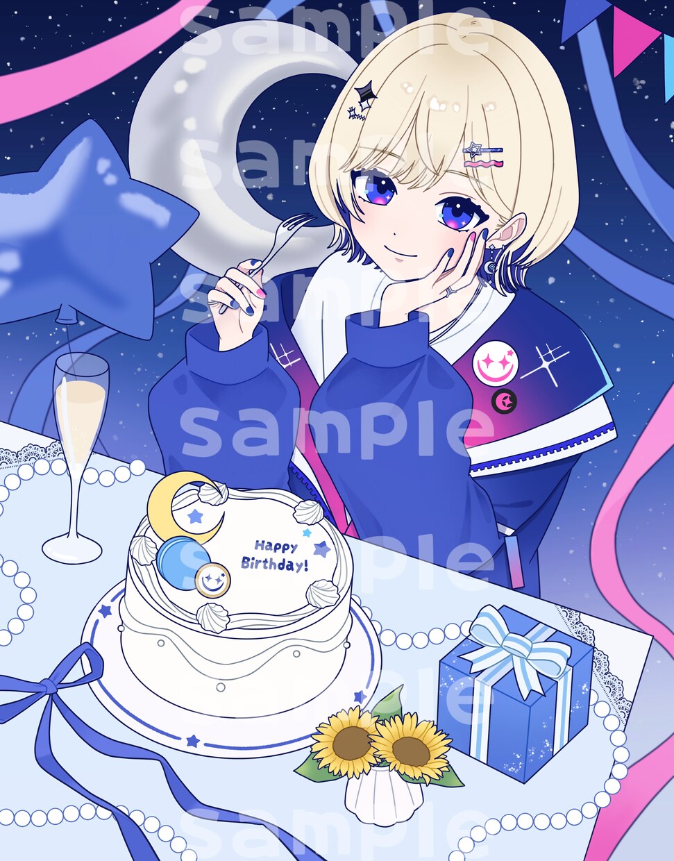 歌ってみた、サムネ、一枚絵等のイラスト描きます 商用無料！動画/配信/アイコン/グッズ/立ち絵 イメージ2