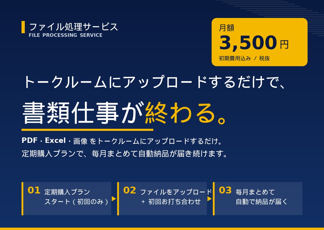 定期購入版／おまかせ！ファイル処理します あなたにあわせたファイル処理、定額でお届けします！ イメージ1