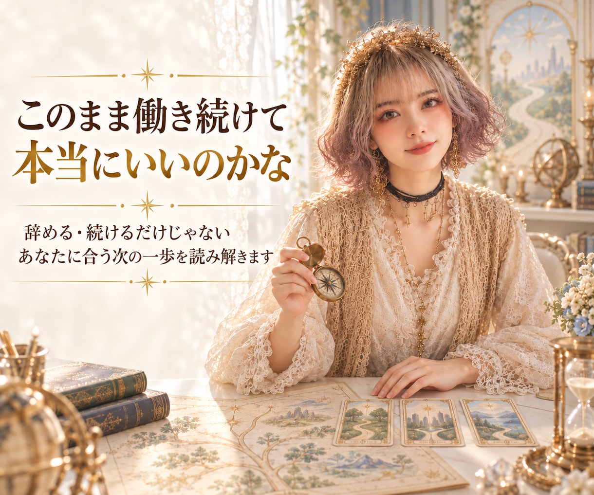 今の仕事このままでいい？働く道と次の一歩を視ます 辞める・続ける・転職準備まで、あなたに合う選択肢を届けます イメージ1