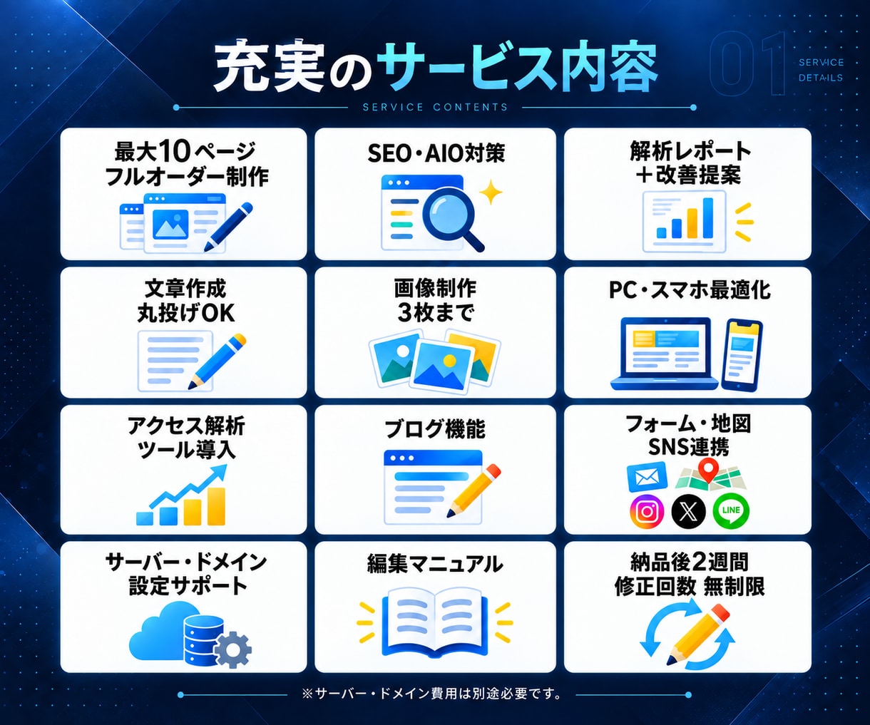 SEO解析レポ付き◎フルオーダーでHPを制作します SEO解析ツール×公開後レポートまで対応！最大10ページまで イメージ4