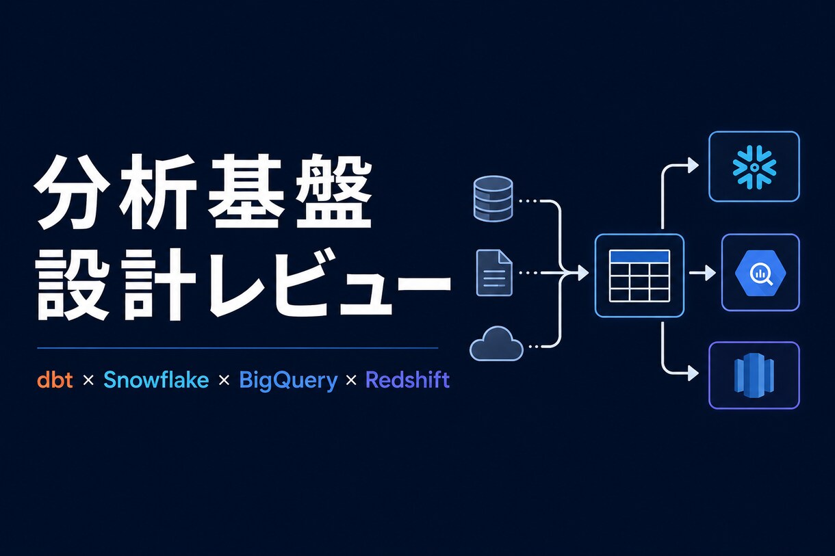 分析基盤設計（dbt等）をレビューします 3大DWH経験者が分析基盤設計を中立にレビュー イメージ1