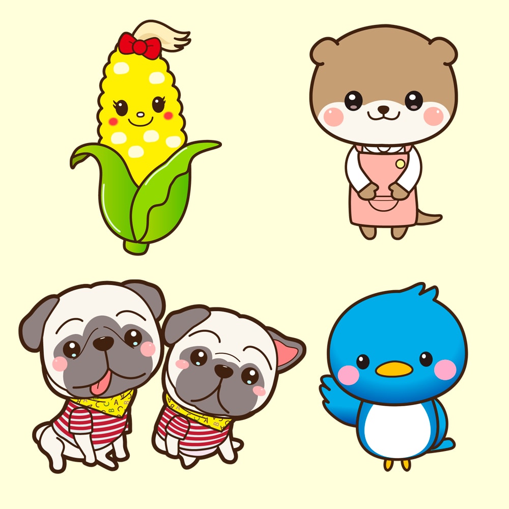 かわいい動物キャラクターイラスト作ります 商用利用OK！修正回数無制限！ほのぼのゆるキャラ描きます！ イメージ3