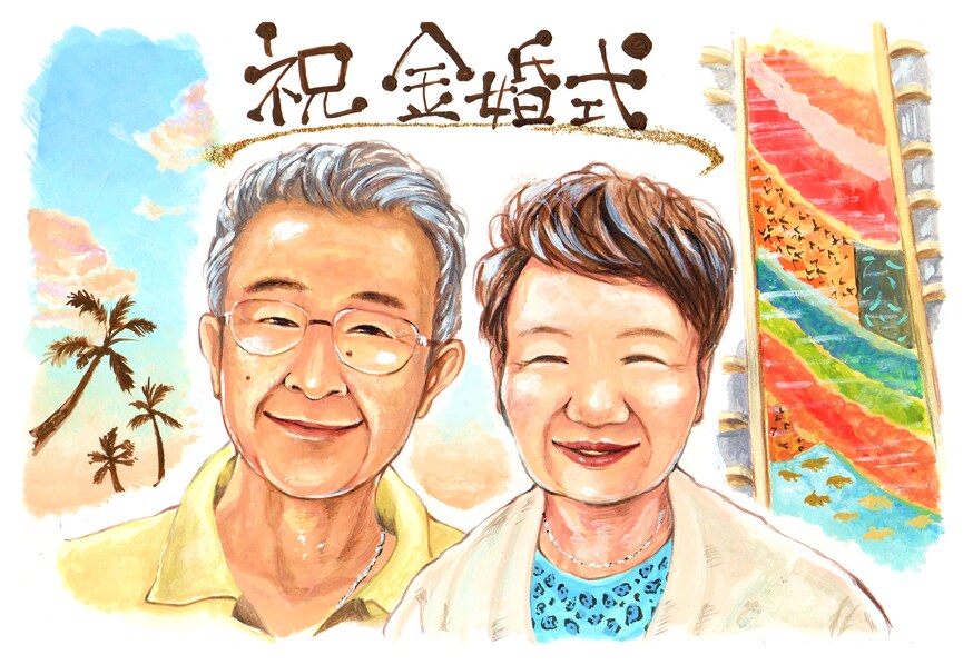 アクリル絵の具で似顔絵お描きします ウェルカムボード、お祝い品などにどうぞ イメージ6