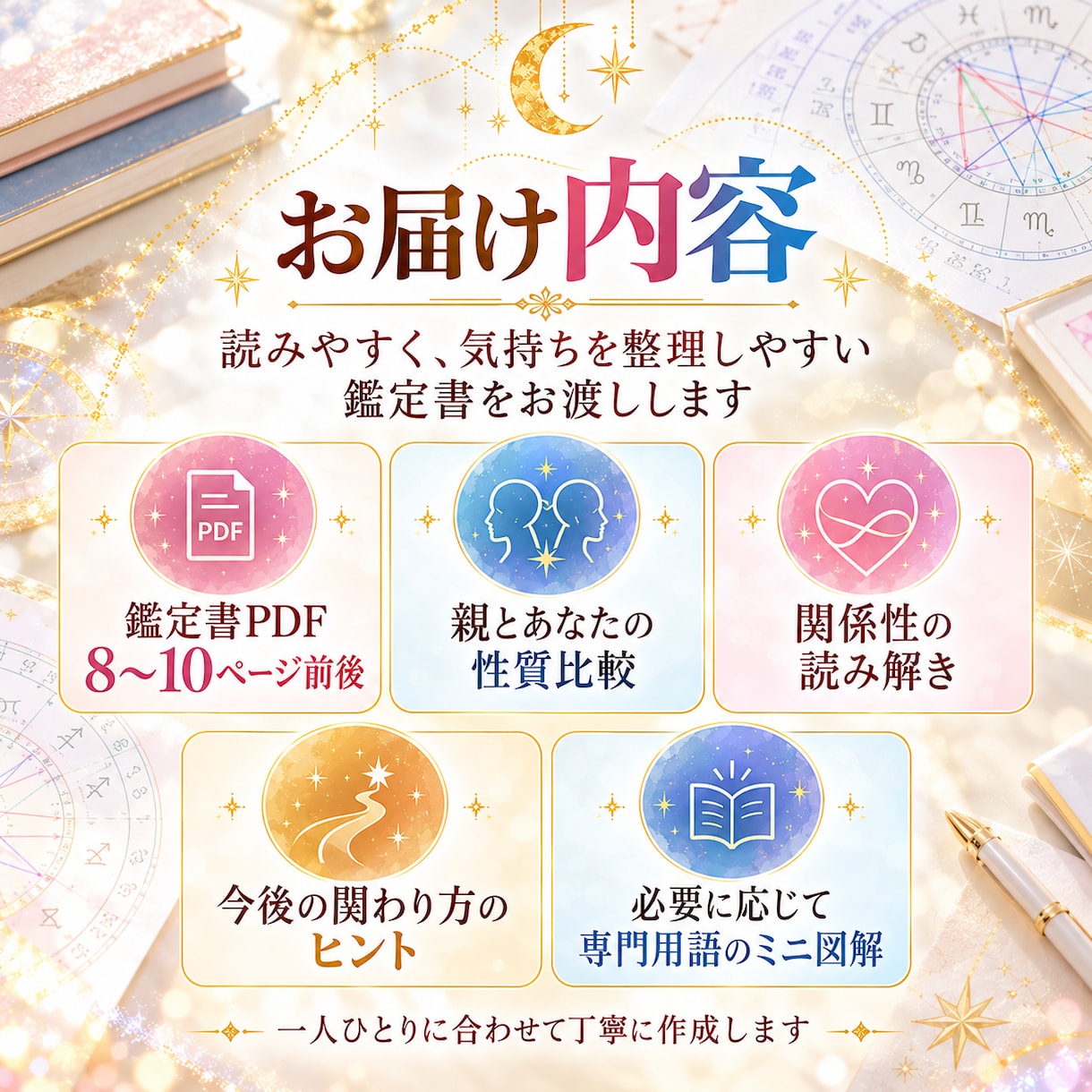 母親・父親との関係を3つの占術で紐解きます 大人になっても悩む親との関係と心地よい距離感を読み解く鑑定書 イメージ4